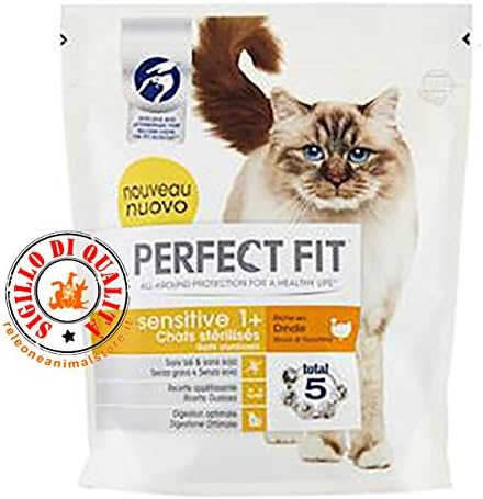 Perfect Fit Sensitive 1+ con Tacchino 400gr Cibo Secco per Gatti Sterilizzati