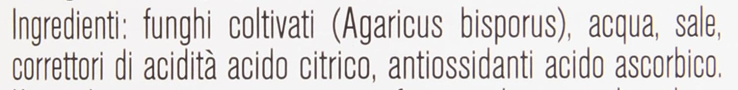 D'Amico Funghi Champignon Tagliati e Lessati al Naturale, 800g