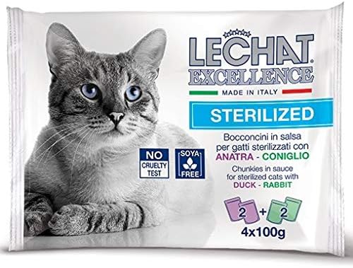 Lechat Excellence 4x100gr Sterilized Anatra E Coniglio