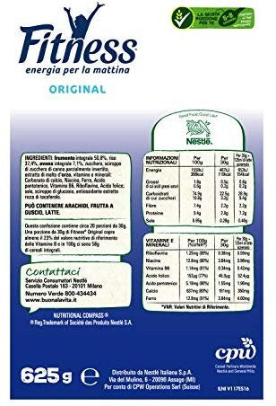 FITNESS Original Cereali con Fiocchi di Frumento Integrale, 625 g