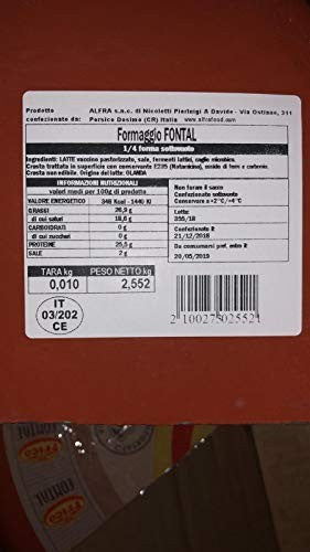 Formaggio Fontal Conf. Gr. 0,250 Offerta 2 pezzi € 6,50