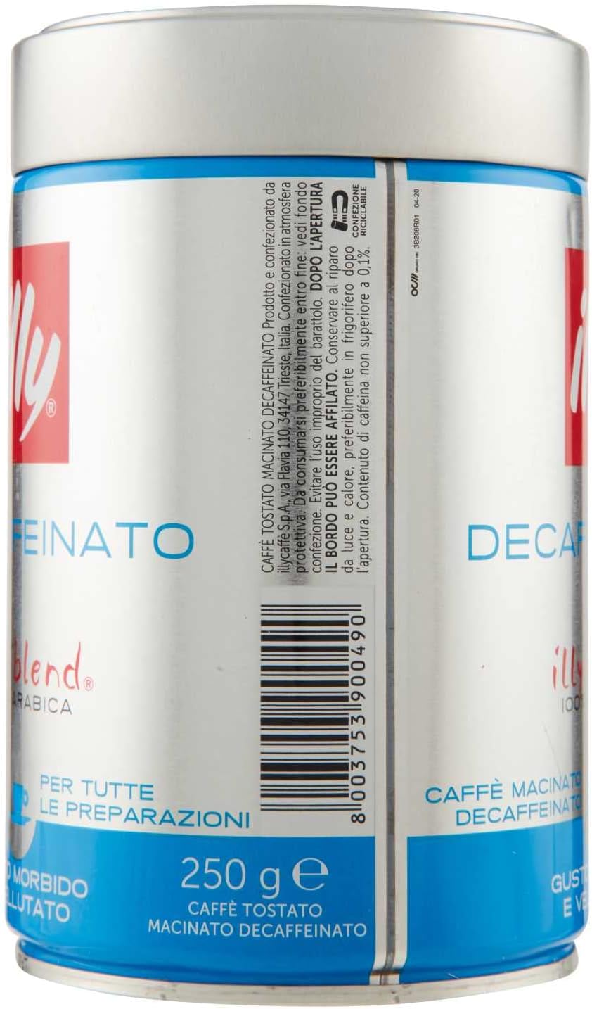 Illy Caffè Espresso Macinato Decaffeinato, 250g