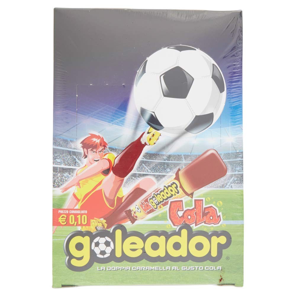 Goleador Cola, la Doppia Caramella Gommosa, Box da 200 Pezzi, Gusto Cola, 2 Caramelle per Incarto, Ideale per Feste per Bambini