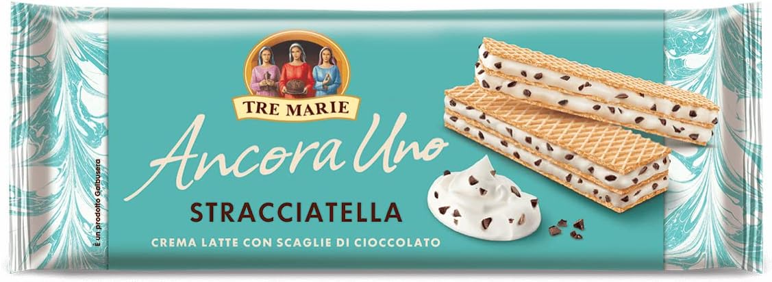 5X Tre Marie Wafer Stracciatella 140 g - Cialde Finissime con crema al latte e scaglie di Cioccolato Fondente