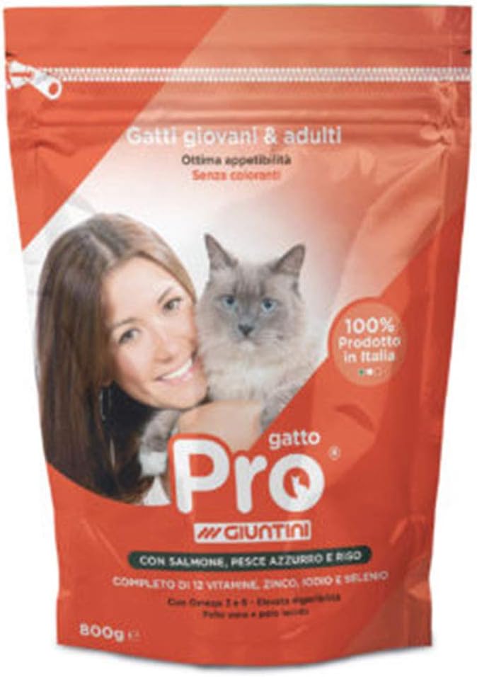 Giuntini PRO GATTO MERLUZZO, PESCE AZZURRO E RISO GR800*8PZ