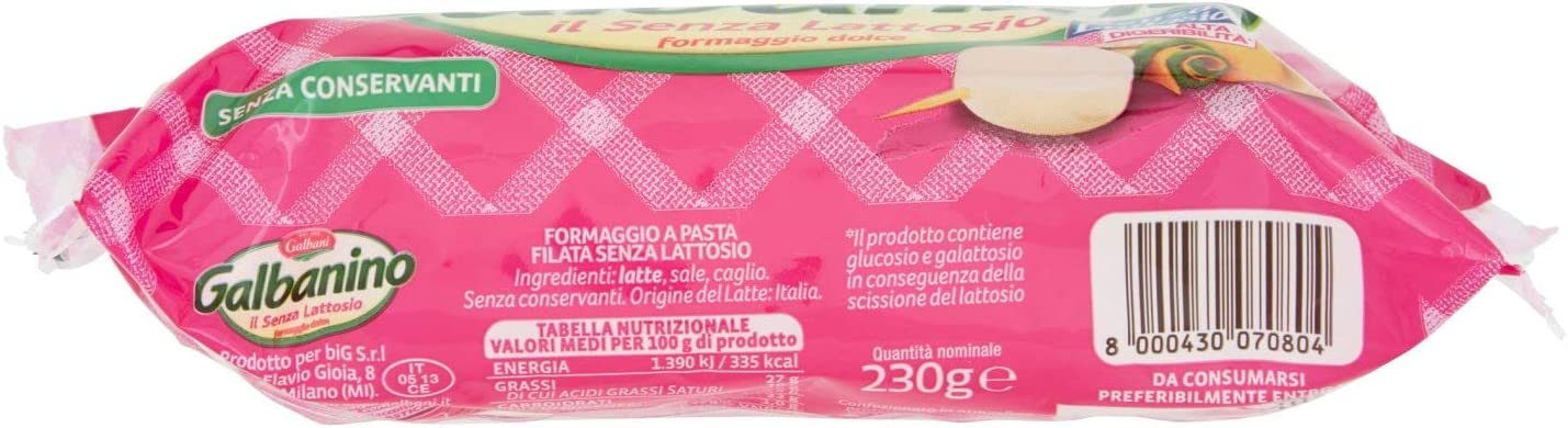 Galbani Galbanino senza Lattosio, 230g
