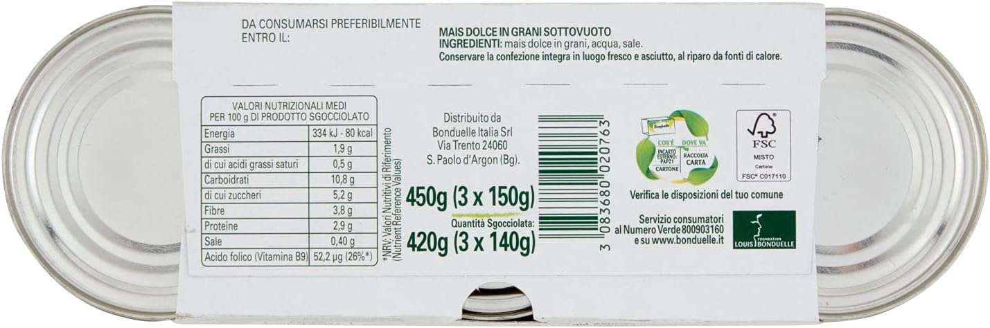 Bonduelle Mais, 3x150g