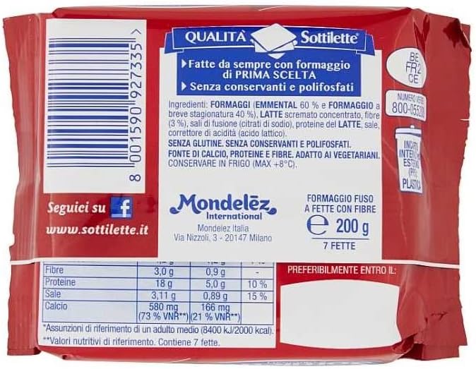 Sottilette Classiche Formaggio Fuso a Fette - 200g