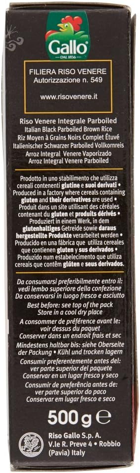 Riso Gallo - Riso, 500 g, colore: Nero