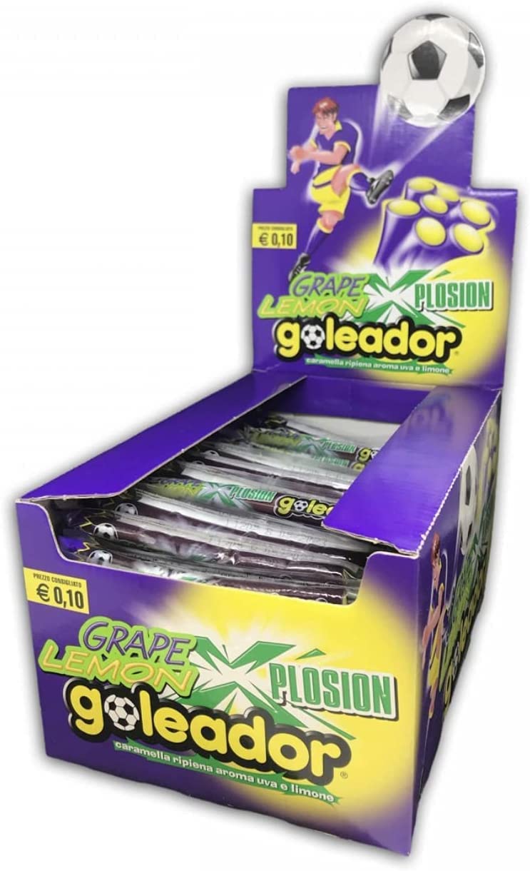 BOX GOLEADOR EXPLOSION GRAPE LEMON confezione da 150 pz - Feste Party caramelle candy