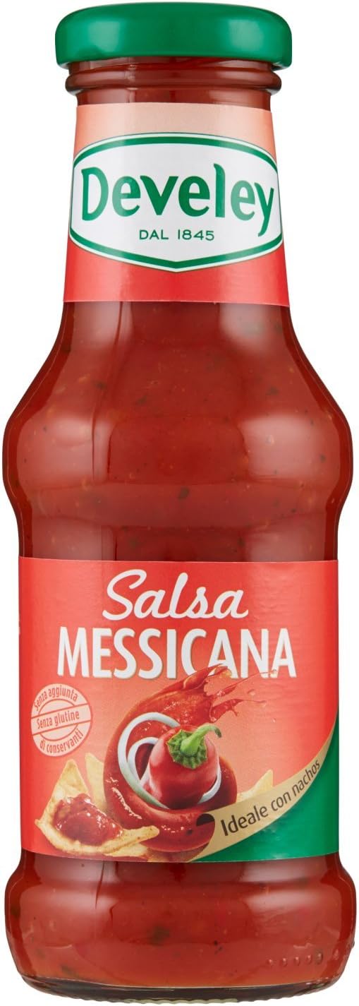 Develey Salsa Messicana Ideale con Nachos, 250ml – Raspada