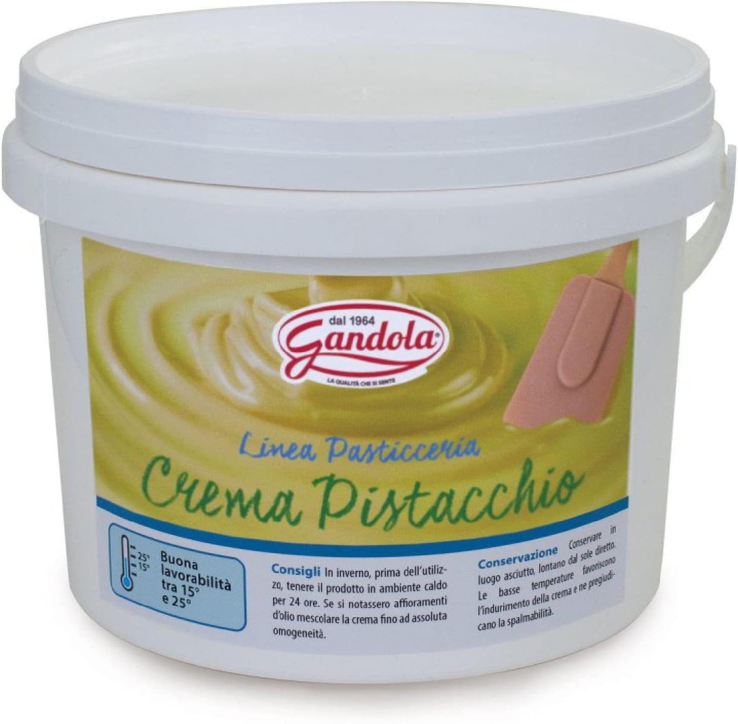 Crema Spalmabile Gandola Crema al Pistacchio Secchiello 3 Kg Professional