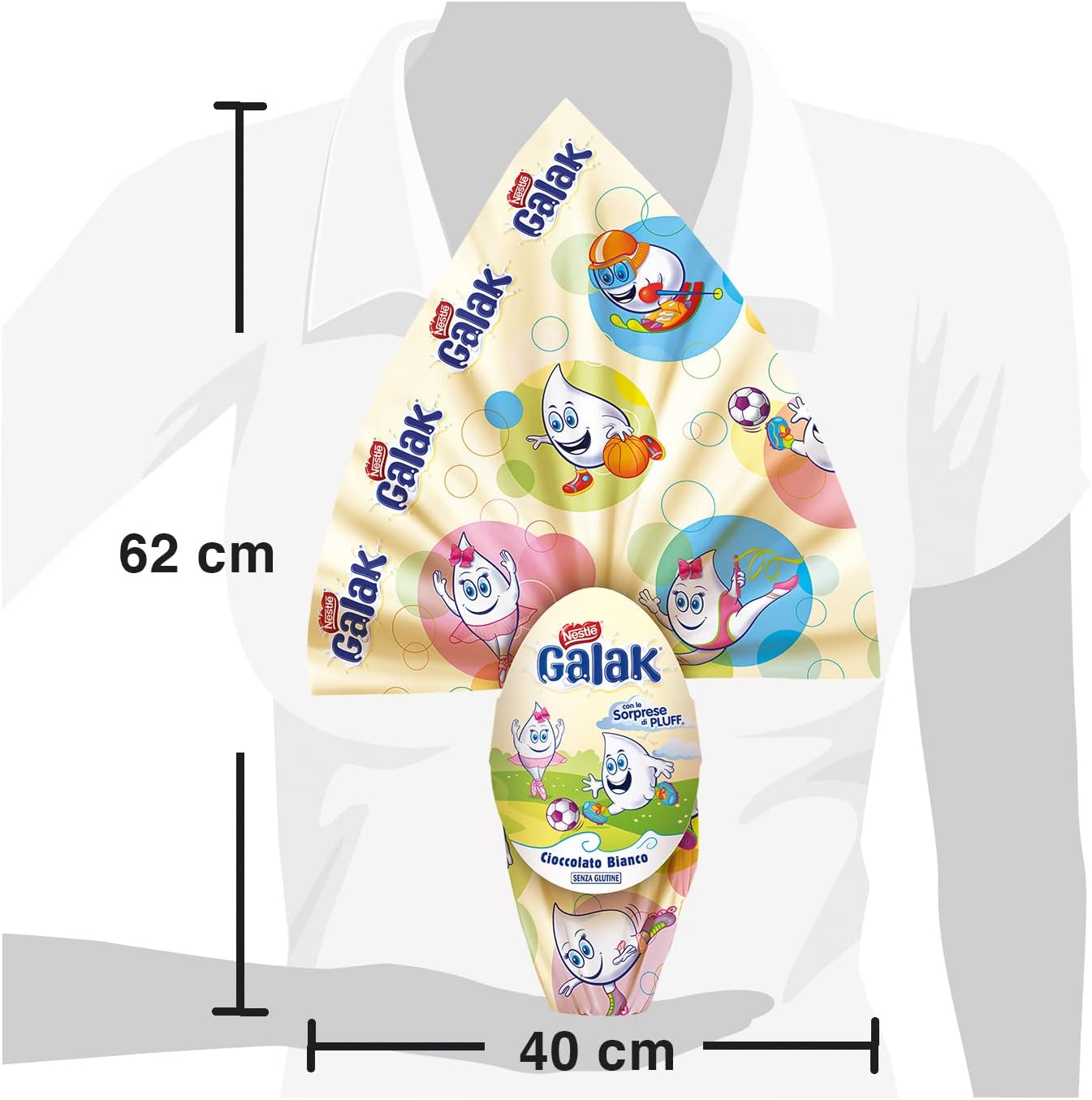 GALAK Uovo di Cioccolato Bianco con Sorpresa 210 g