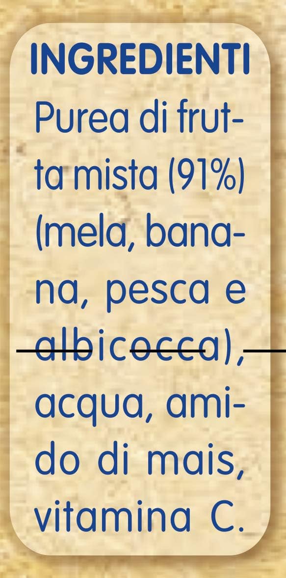Mellin Omogeneizzato Di Frutta Mista, Naturale, 100 g, Confezione da 24