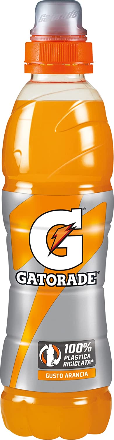 Gatorade, Sport Drink, Bevanda sportiva non Gassata Gusto Arancia, Aiuta il Reintegro dei Sali Minerali Persi, Formato da 12x500 ml