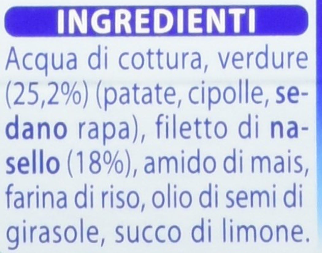 Mellin Omogeneizzato Nasello e Verdure - 24 Vasetti da 80 gr