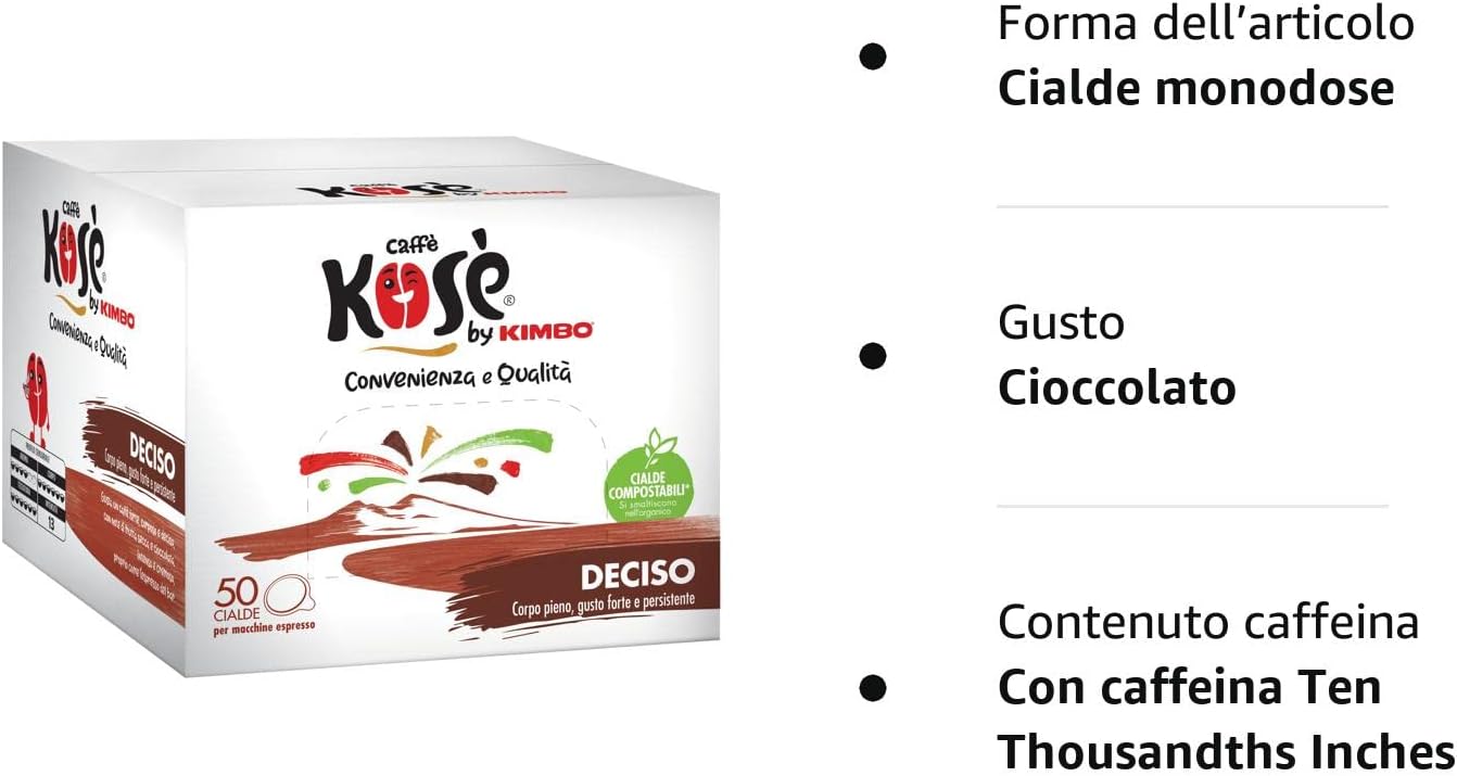 Caffè Kosè Audace 50 cialde - Cartone da 6 pezzi per un totale 300 cialde