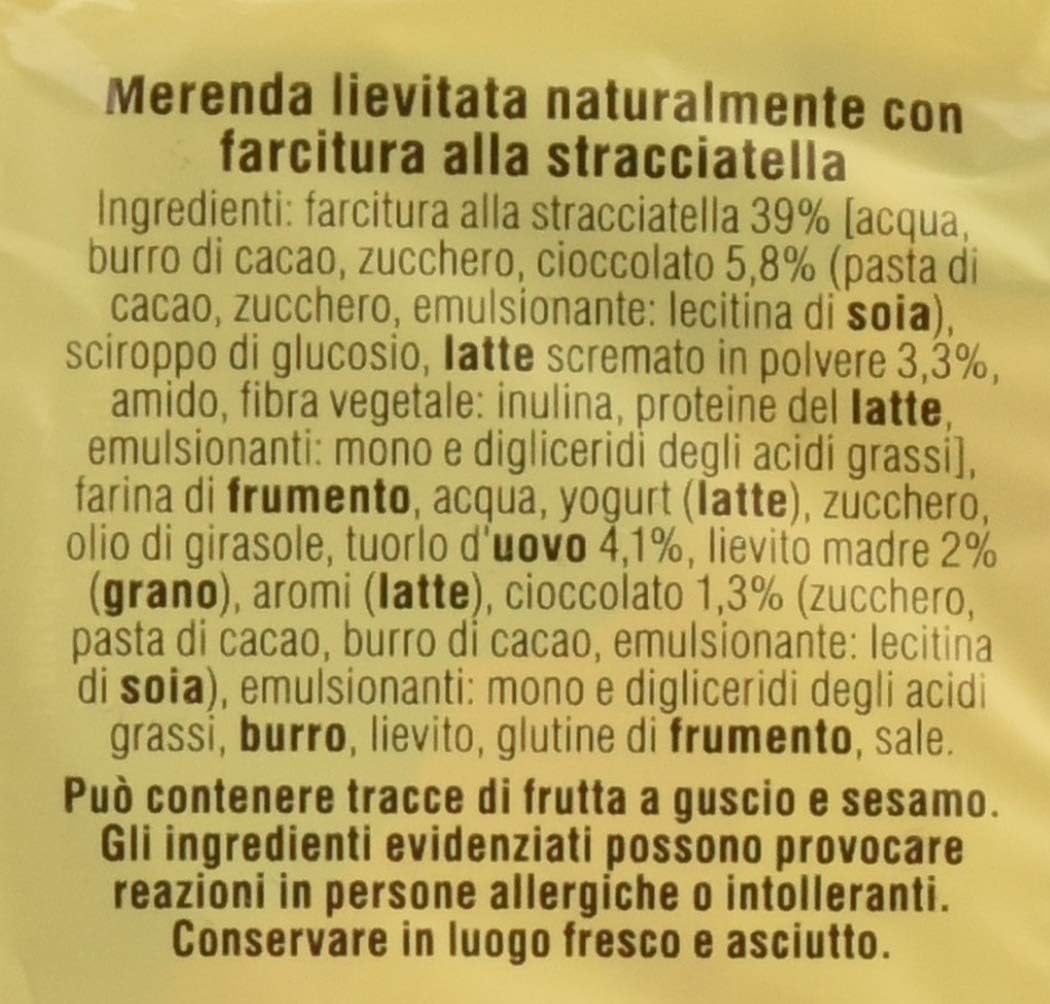 Mulino Bianco Merendine Flauti alla Stracciatella, Snack Dolce per la Merenda - 280 g