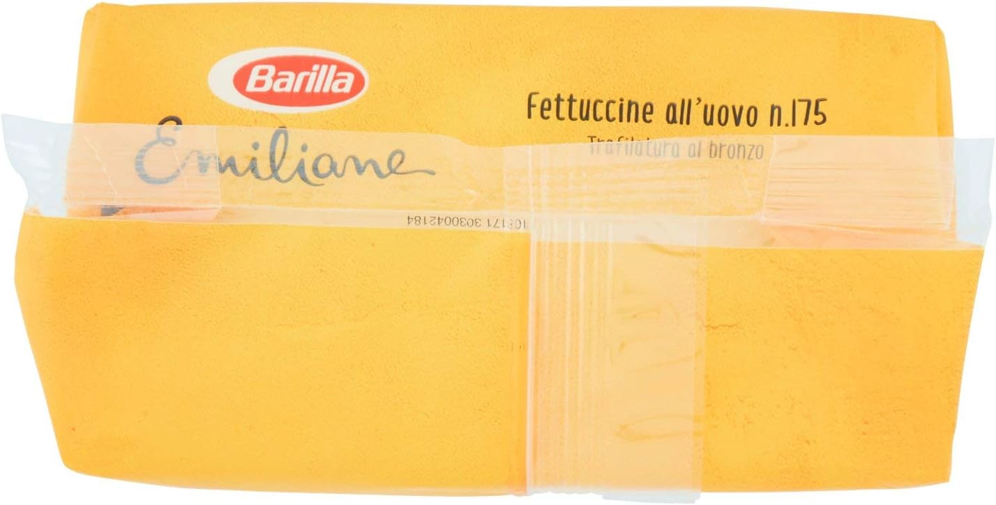 Barilla Pasta Le Emiliane Fettuccine all' Uovo, Sfoglia Ruvida, Nidi Tondi di Pasta all' Uovo con 100% Uova Fresche Italiane, Ideali con Sughi Saporiti, 250 g