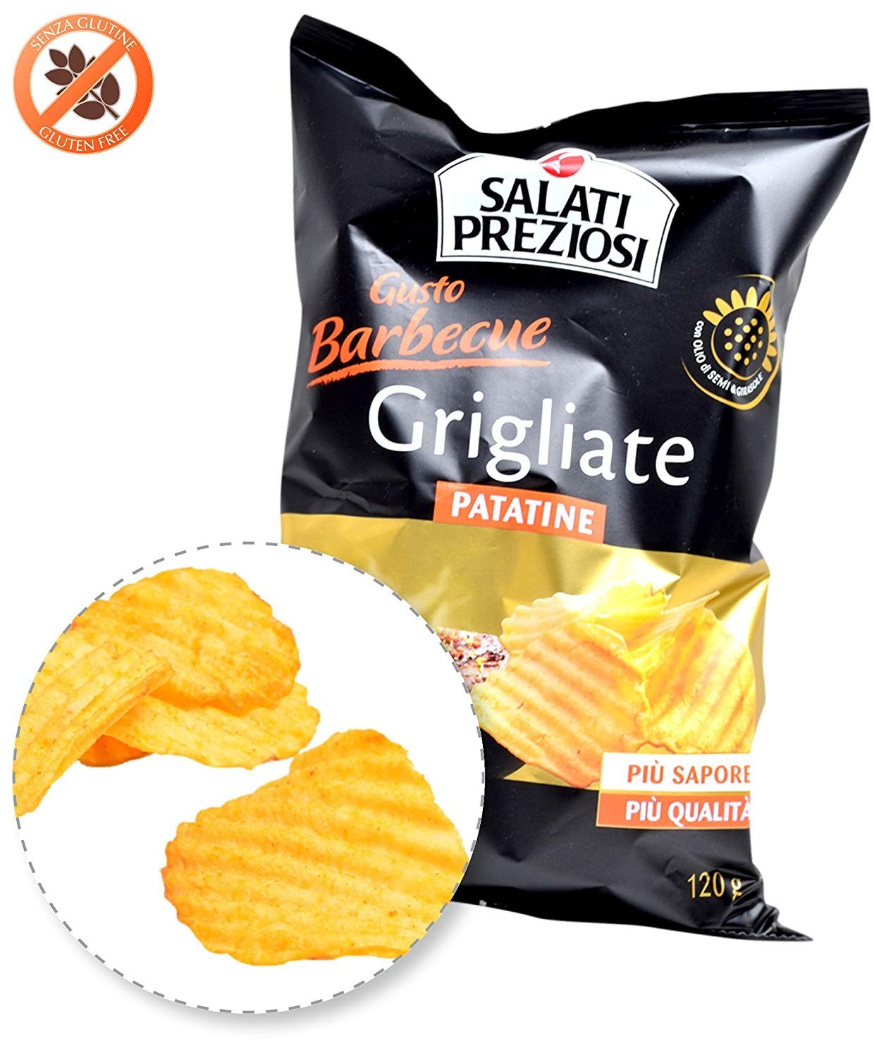 Patatine Grigliate Gusto Barbecue Salati Preziosi gr.120