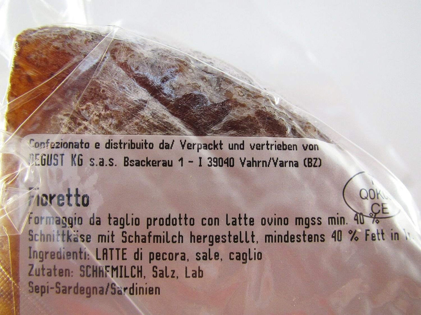 Fioretto Formaggio con latte di Pecora forma intera ca. 3 kg.