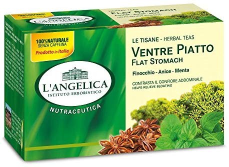 L'Angelica Tisana Funzionale Ventre Piatto Finocchio-Anice-Menta Pacco da  10 (20 filtri x 40 g)