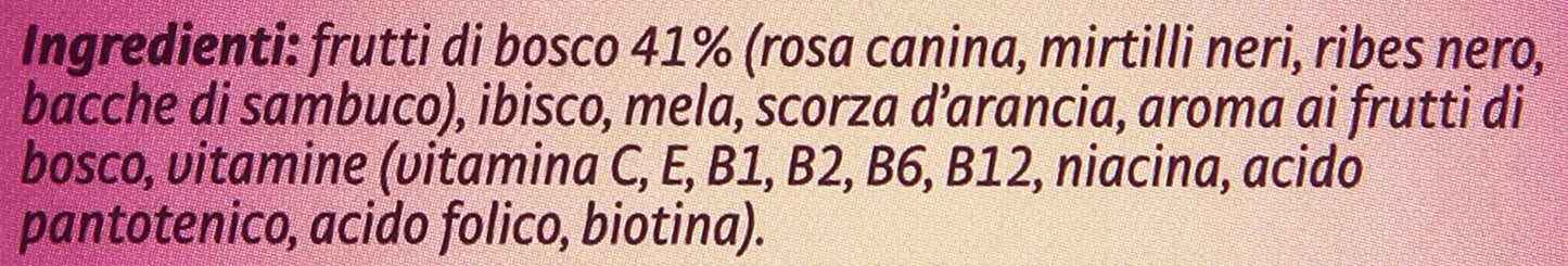 Pompadour, Infuso Frutti di Bosco e Vitamine, 60 Filtri (3 Confezione da 20 Filtri), Dolce e Fruttato, Ricco di Vitamine, Piace anche ai Bambini, Senza Lattosio, Glutine e Allergeni, Vegan