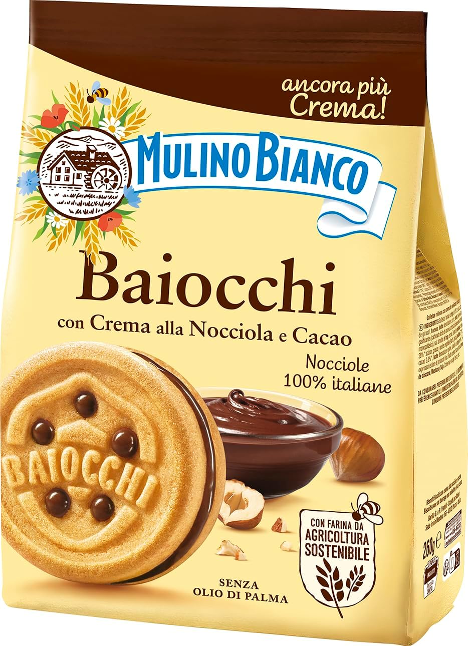 Mulino Bianco - Biscotti Baiocchi, 260 grammi