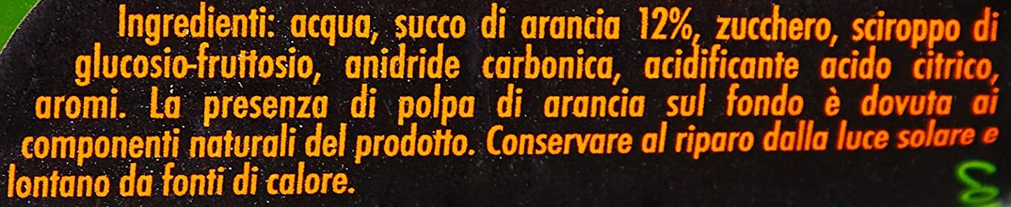 Oransoda - L'Aranciata con Polpa di Frutta, 20 cl (Pacco da 6)