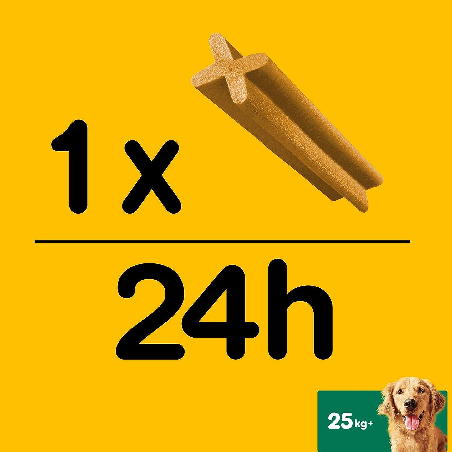 Pedigree Dentastix Snack per la Igiene Orale (Cane Grande 25 kg+) 270 g- 10 Confezioni da 7 Pezzi (70 Pezzi)