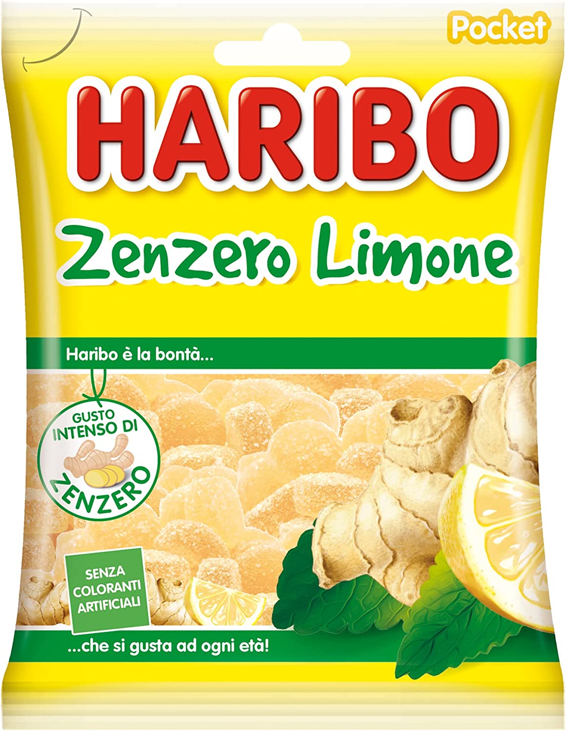 HARIBO Zenzero Limone Caramelle Morbide Gommose Al Gusto Di Frutta Irresistibili Per Adulti E Bambini Perfette Per Party Feste E Dolci Momenti Di Relax Regalo Pefetto