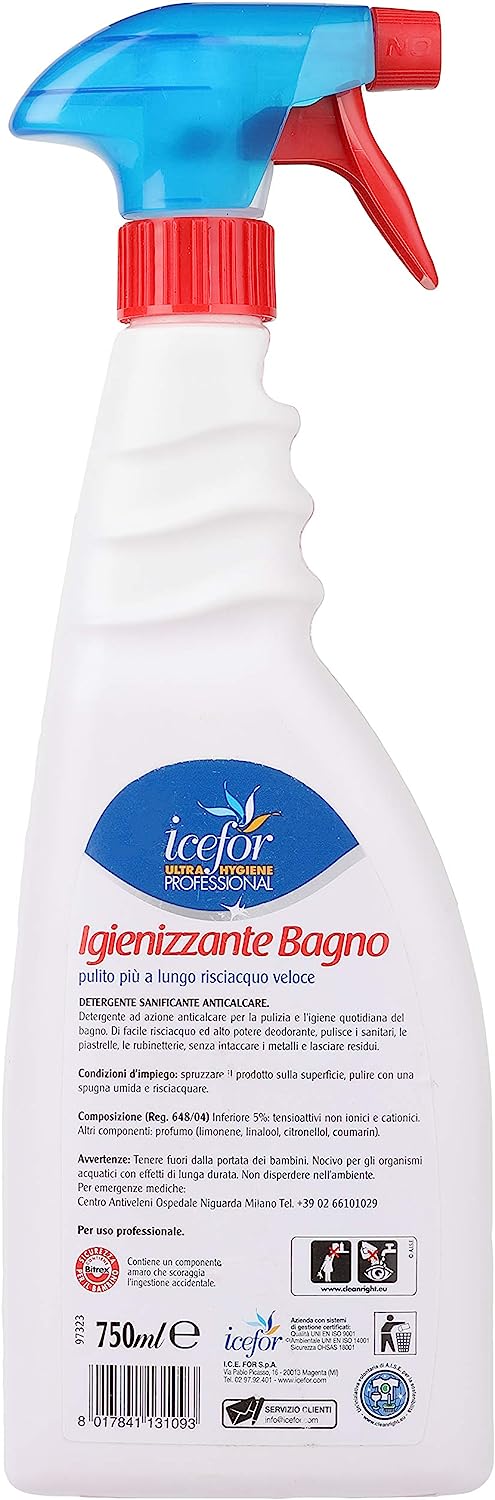Detergente Icefor UHP Igienizzante Bagno, detergente sanificante anticalcare, 750 ml