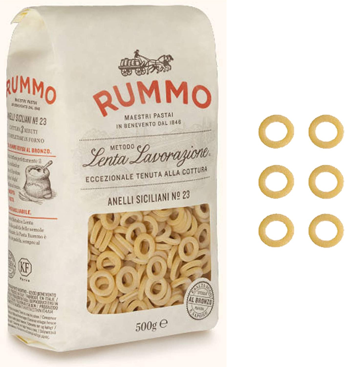 PASTA RUMMO 500 GR ANELLI SICILIANI N° 23 PASTIFICIO RUMMO LENTA LAVORAZIONE