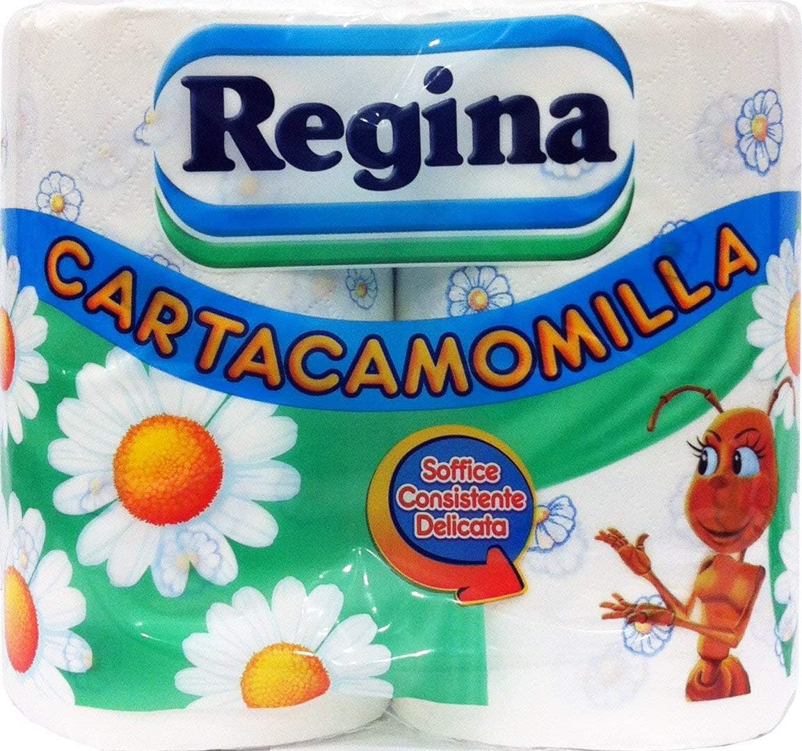 15 x REGINA Carta Igienica Camomilla 4 Rotoli – Raspada