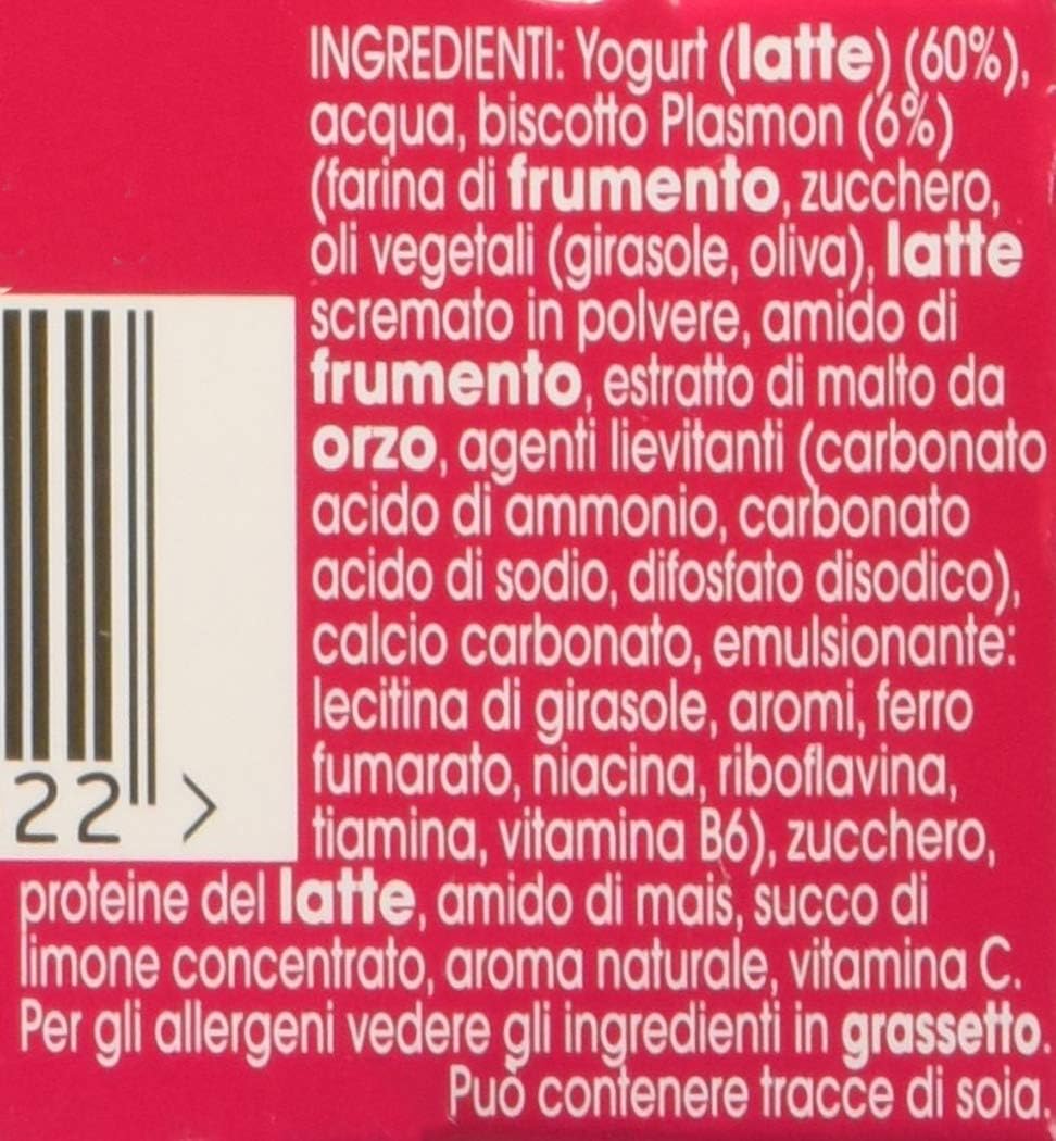 Plasmon Omogeneizzato La Merenda dei Bambini Yogurt e Biscotto 120gr 24 Vaschette Con materie prime selezionate, Ricetta golosa preparata con cura