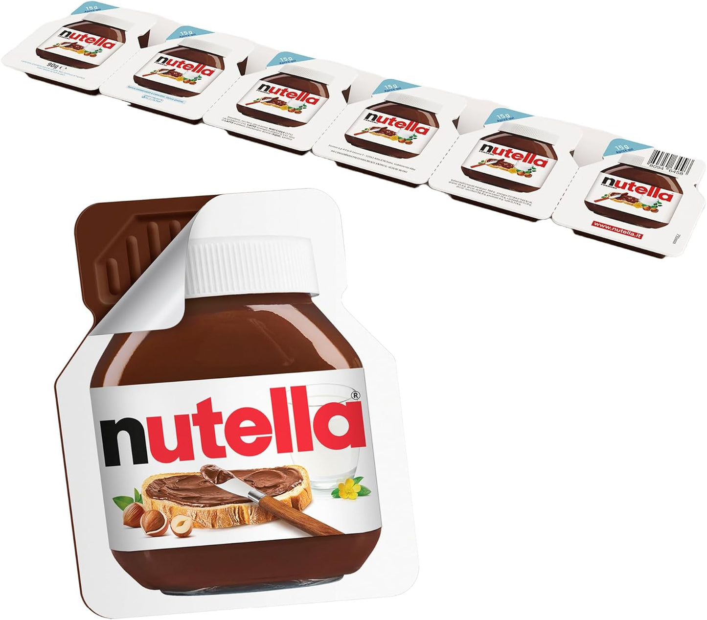 Confezione 120 monoporzioni da 15gr Nutella Ferrero