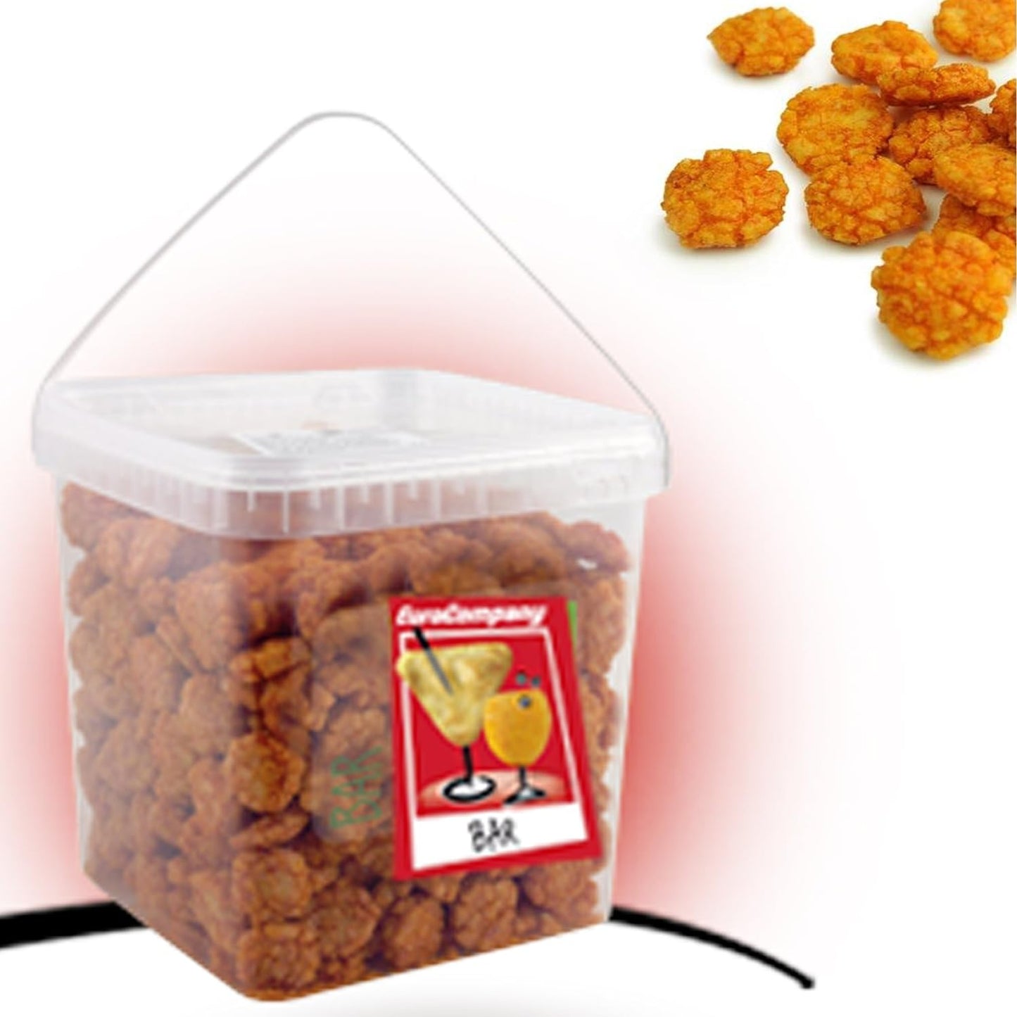 SECCHIELLO CRACKER DI RISO PICCANTI DA 1 KG SNACK APERITIVO LINEA BAR RICE CHILL