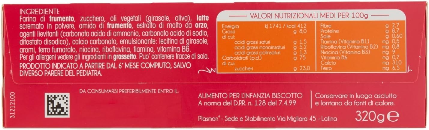 Plasmon Biscotto Classico, da 6 Mesi, 320g