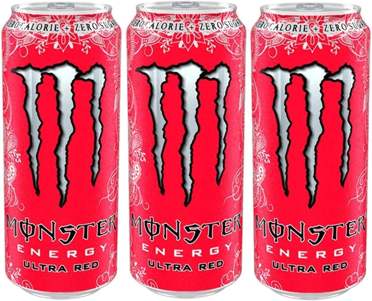 Zeus Party Monster Energy Ultra Red - Zero Zuccheri e Zero Calorie - Monster Bevanda Energetica Lattine da 500 ml (6)