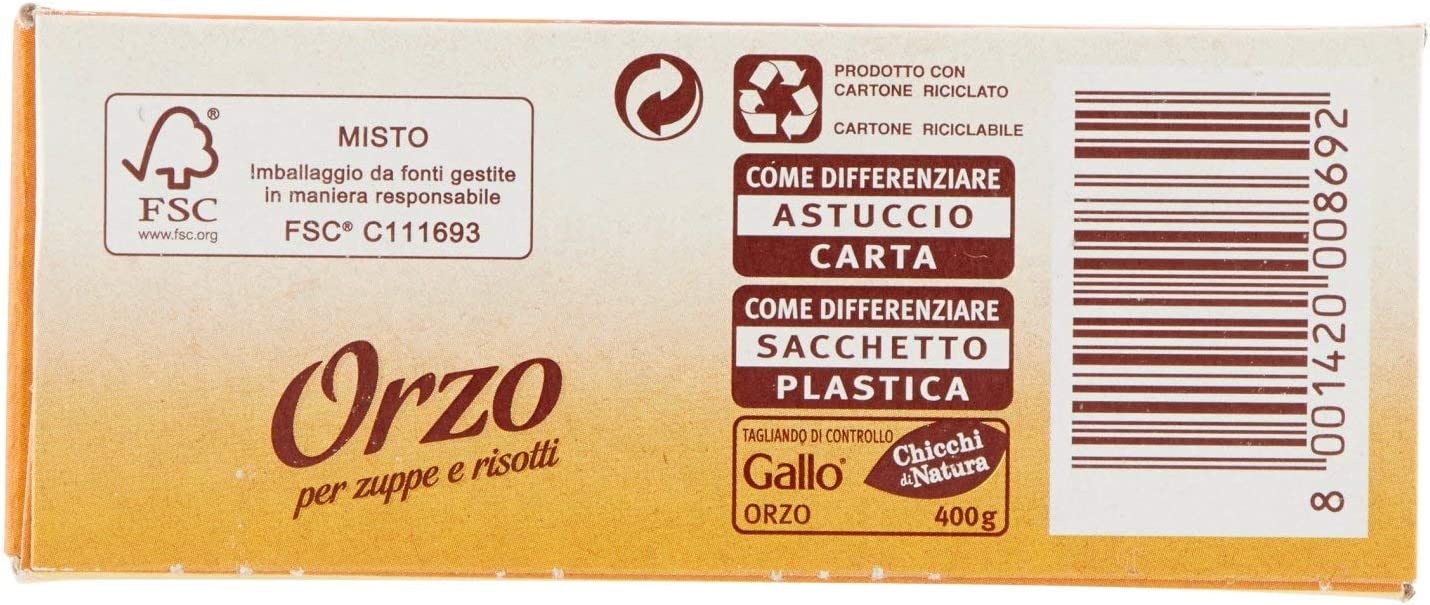 Riso Gallo Orzo - 400 gr