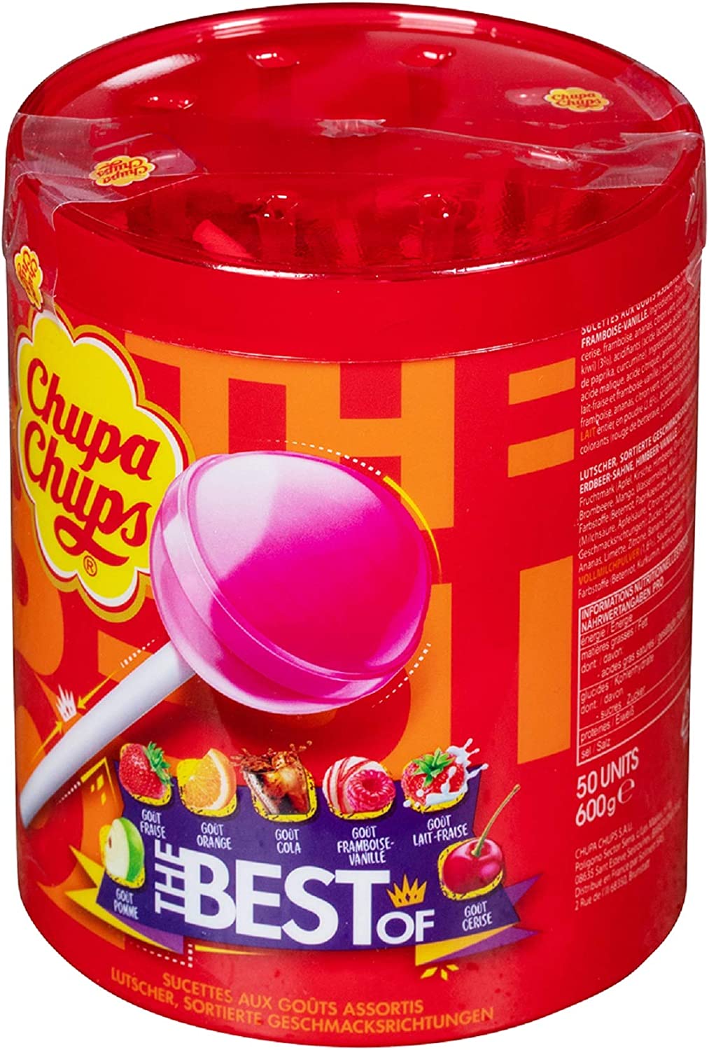 Chupa Chups Best of lecca barattolo, 1er Pack (50 x 12 g)