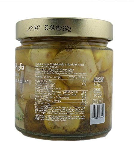 Mastrototaro Food Carciofi di Puglia Sott'Olio Lavorati dal Fresco - 410 ml
