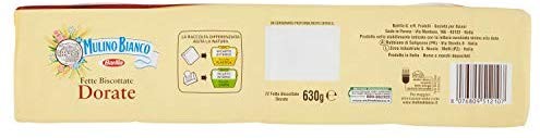 Mulino Bianco Fette Biscottate Dorate, Colazione Ricca di Gusto - 630 g