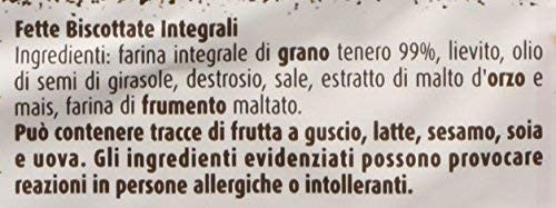 Mulino Bianco Fette Biscottate Integrali, Ottime per la Colazione - 315 g