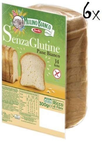 Mulino Bianco Pane bianco senza glutine Toastbrot Toast Brioche 250 G 14 dischi