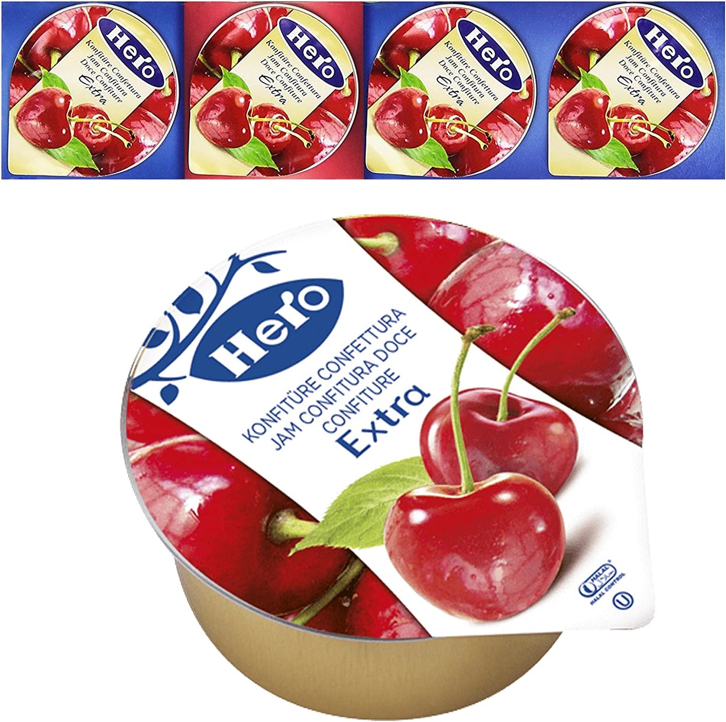 CONFETTURA EXTRA HERO CILIEGIE CHERRY 60 VASCHETTE DA 25 GR MARMELLATA HOTEL