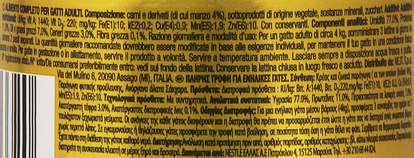 Gourmet, Alimento Completo per Gatti con Manzo - 85 gr