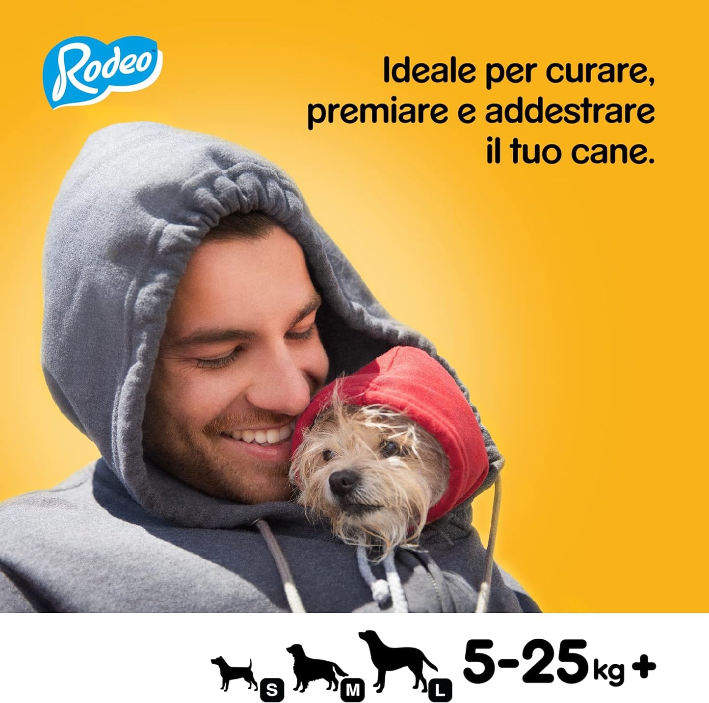 Pedigree Rodeo Ropper, Snack per Cani al gusto Manzo, 20 Confezioni x 4 stick da 70 g l’una, 80 stick in totale