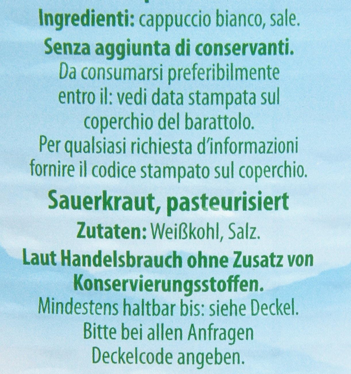 Il Picchio - Crauti, Al Naturale, 400 g