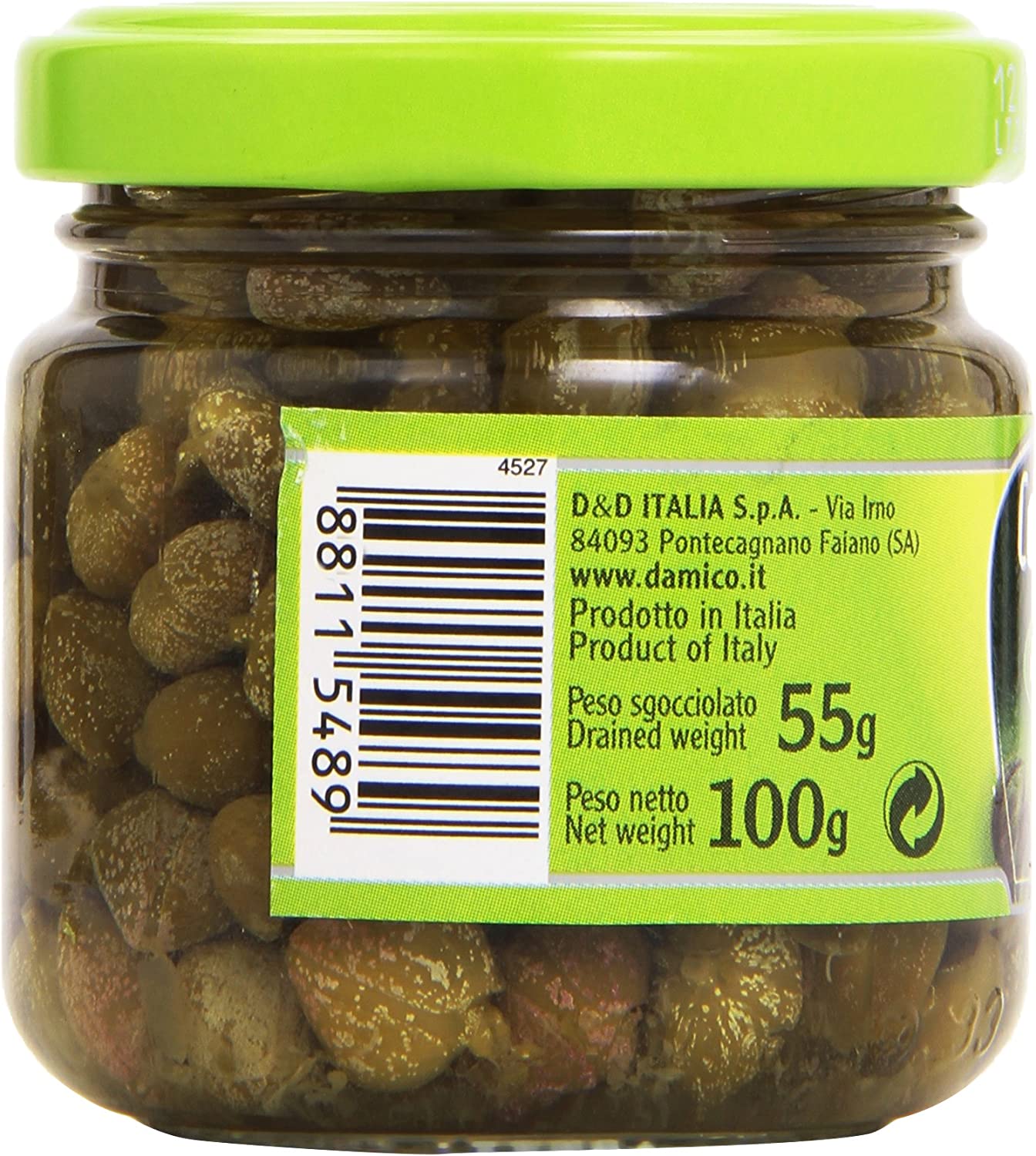 D'Amico - Capperi, aromatizzati all'aceto di vino - 100 g